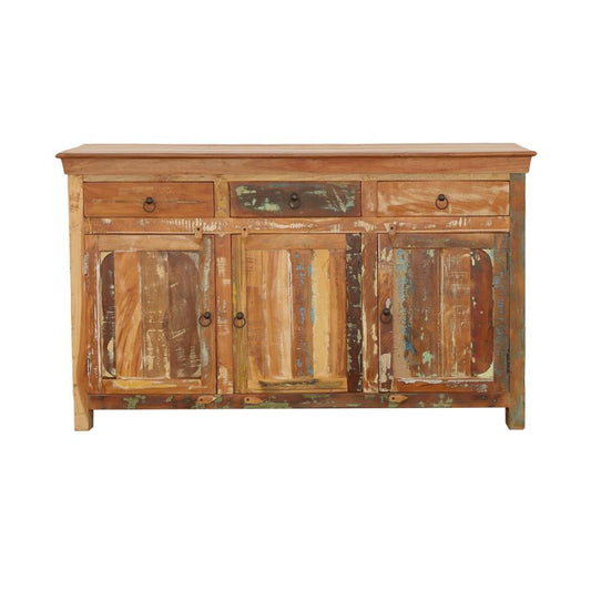 Harper - 3 Door Solid Reclaimed Wood Accent Cabinet - Brown Accent Cabinets by CoasterElevations - Walls Furniture & Mattress