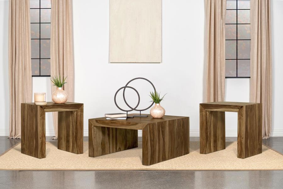 Odilia - Solid Wood Coffee And End Table Set Table Sets by Coaster Fine Furniture - Walls Furniture & Mattress