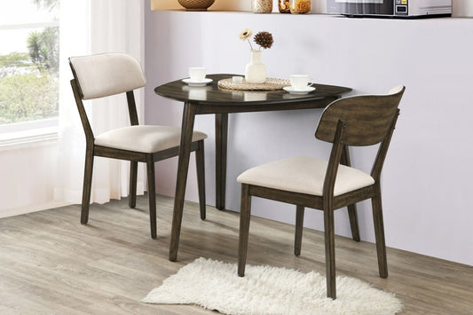 Rex - Guitar Pick Corner Table With 2 Chairs - Dark Brown 3 Piece Dining Room Sets by New Classic - Walls Furniture & Mattress