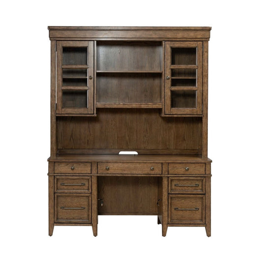 Carolina Park - Credenza & Hutch - Brown Credenzas & Hutches by Liberty Furniture - Walls Furniture & Mattress