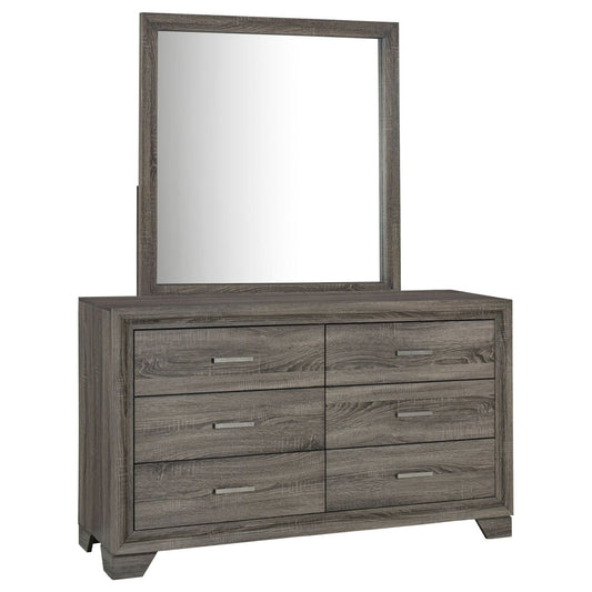 Wright - 6 - Drawer Dresser Cabinet Dressers by Coaster Fine Furniture - Walls Furniture & Mattress