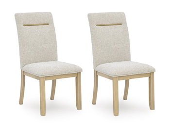 Lasinger - Dining Upholstered Side Chair (Set of 2) - Light Brown Chair Sets by Signature Design by Ashley® - Walls Furniture & Mattress