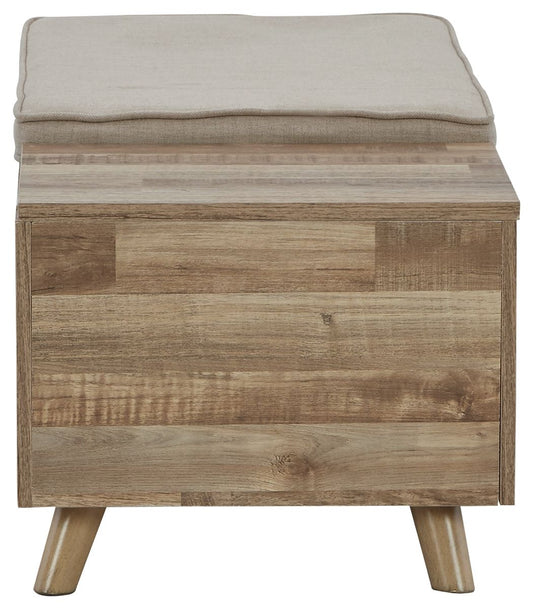 Gerdanet - Storage Bench - Beige Storage Benches by Signature Design by Ashley® - Walls Furniture & Mattress