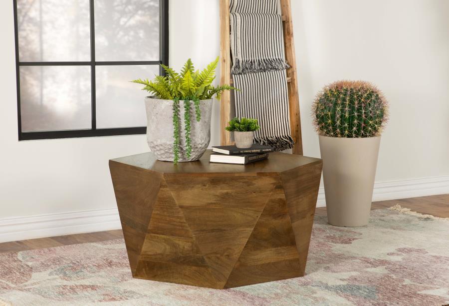 Zalika - Hexagonal Solid Mango Wood Table End Tables by Coaster Fine Furniture - Walls Furniture & Mattress