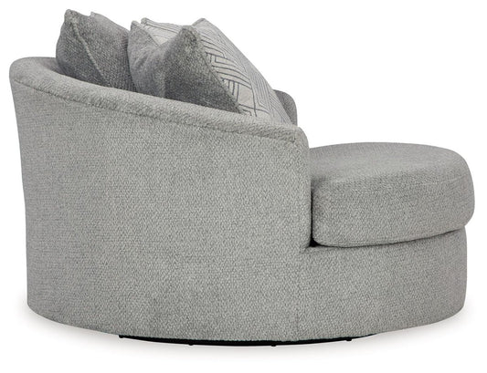 Casselbury - Oversized Swivel Accent Chair - Cement Swivel Chairs by Signature Design by Ashley® - Walls Furniture & Mattress