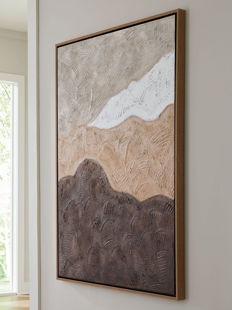 Fanthorne - Tan / Brown / White - Wall Art Canvas Art by Signature Design by Ashley® - Walls Furniture & Mattress