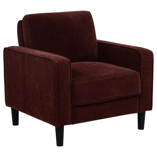 Ruth - Upholstered Track Arm Accent Chair Arm Chairs by Coaster Fine Furniture - Walls Furniture & Mattress