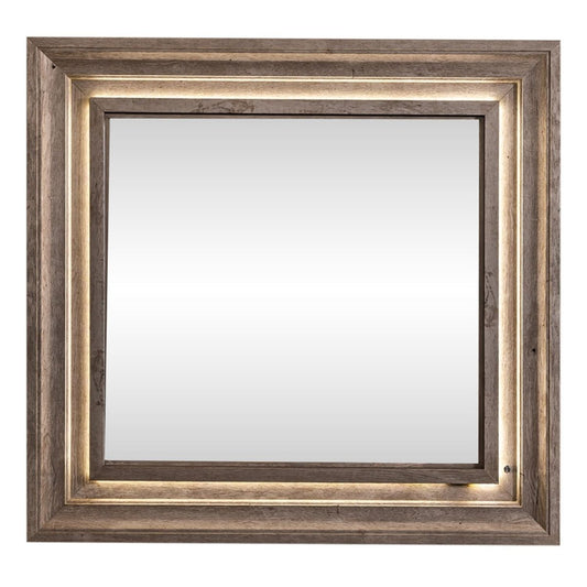 Horizons - Lighted Mirror - Gray Mirrors by Liberty Furniture - Walls Furniture & Mattress