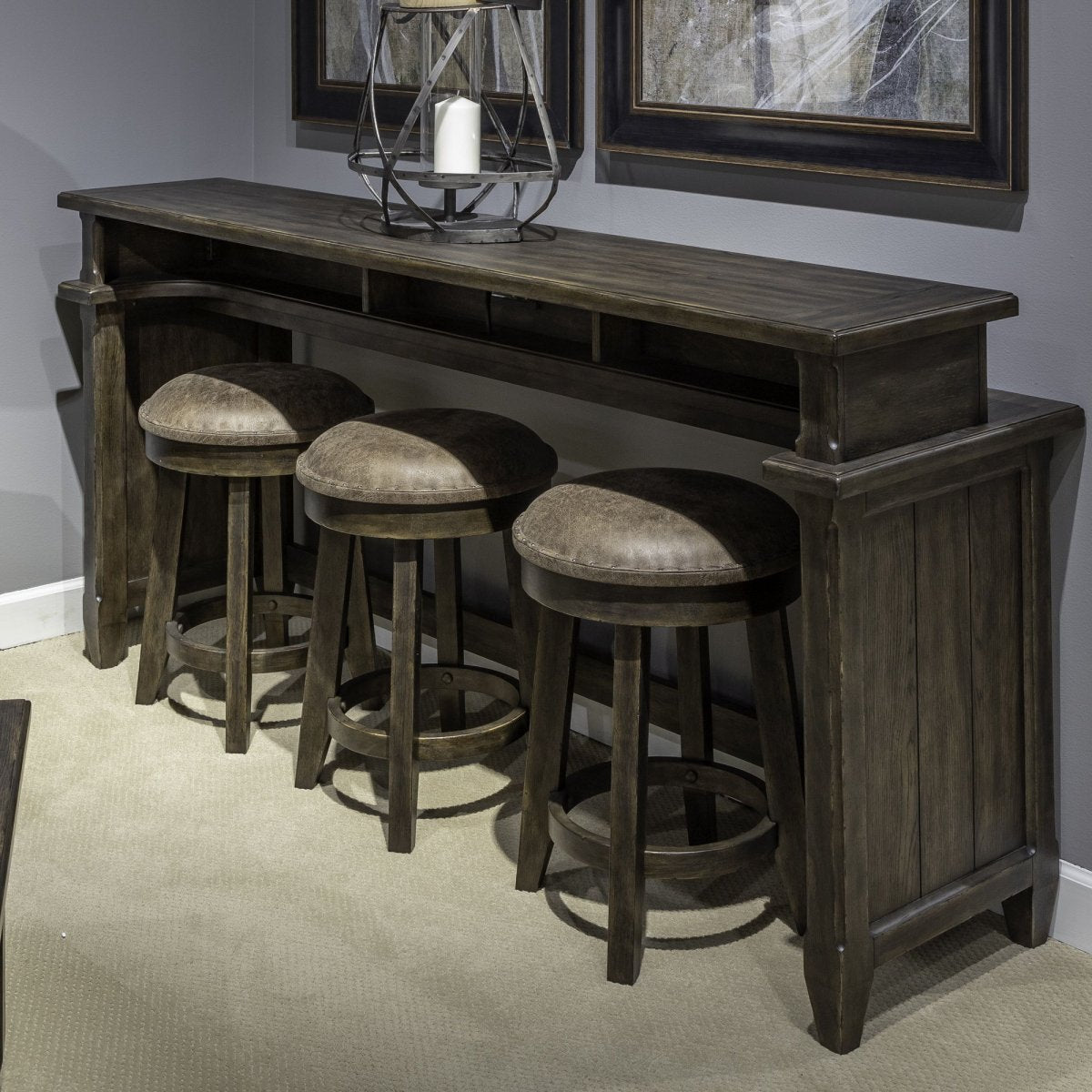 Paradise Valley - 4 Piece Living Room Set - Dark Brown 4 Piece Living Room Sets by Liberty Furniture - Walls Furniture & Mattress