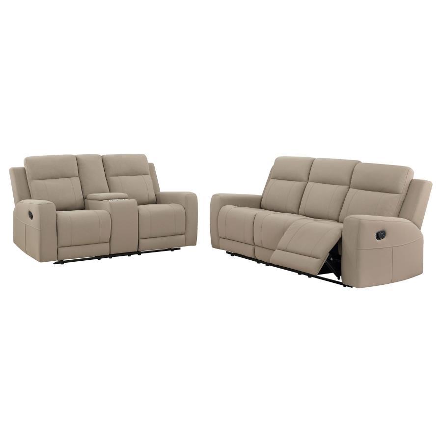 Brentwood - Upholstered Reclining Sofa Set Reclining Sofas & Loveseats by Coaster Fine Furniture - Walls Furniture & Mattress