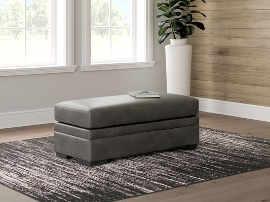 Lofton - Pike - Oversized Accent Ottoman - Shadow Accent Ottomans by Signature Design by Ashley® - Walls Furniture & Mattress