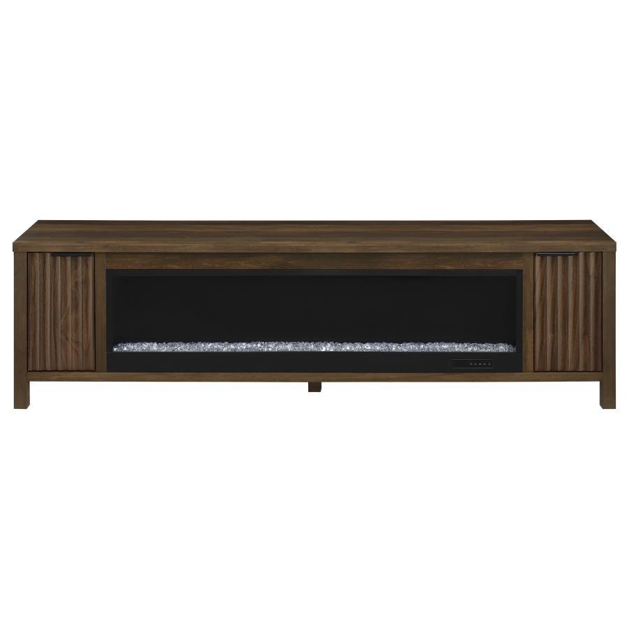 Carey - 79" TV Stand Fireplace Media Console - Dark Pine Fireplace TV Stands by Coaster Fine Furniture - Walls Furniture & Mattress