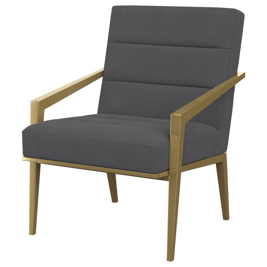 Kirra - Upholstered Metal Arm Accent Chair Arm Chairs by Coaster Fine Furniture - Walls Furniture & Mattress