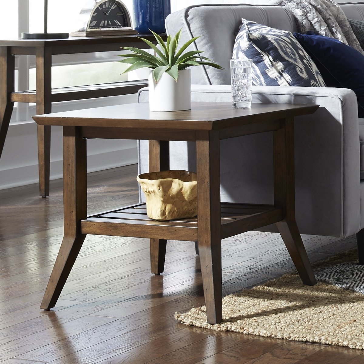 Ventura Blvd - Rectangular End Table - Dark Brown End Tables by Liberty Furniture - Walls Furniture & Mattress