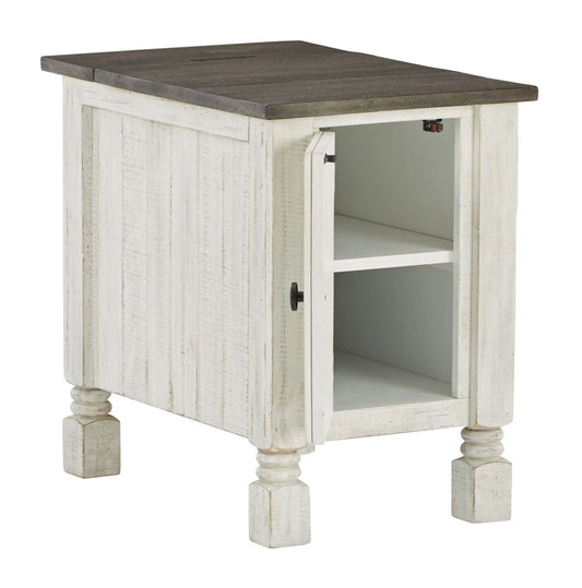 Havalance - Chair Side End Table - White / Gray Chair Side Tables by Signature Design by Ashley® - Walls Furniture & Mattress