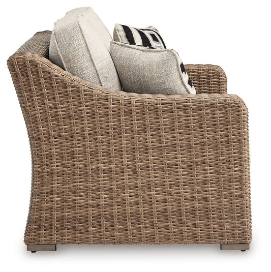 Beachcroft - Loveseat With Cushion - Beige Loveseats by Signature Design by Ashley® - Walls Furniture & Mattress