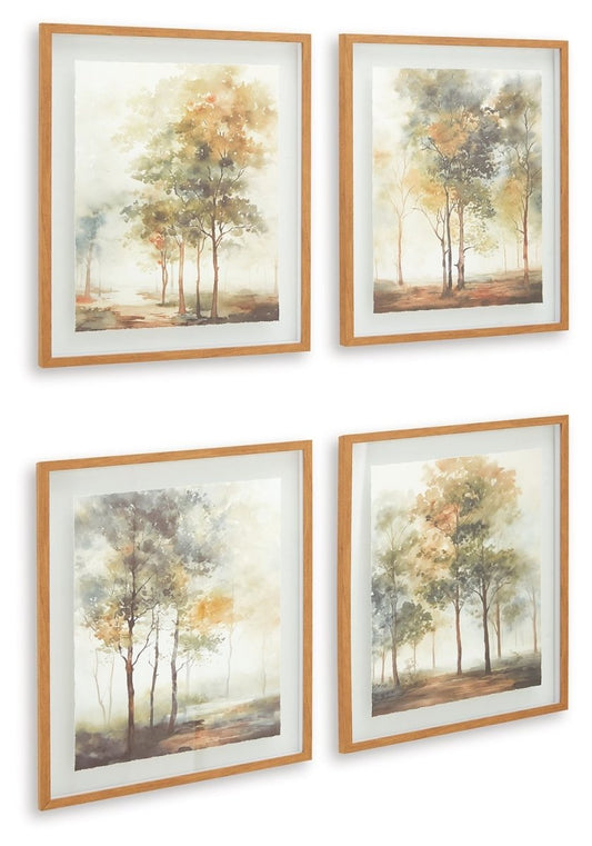 Bryneford - Wall Art Set (Set of 4) - Multi Framed Print Sets by Signature Design by Ashley® - Walls Furniture & Mattress