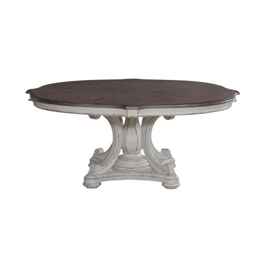 Magnolia Manor - Round Table - White Dining Tables by Liberty Furniture - Walls Furniture & Mattress