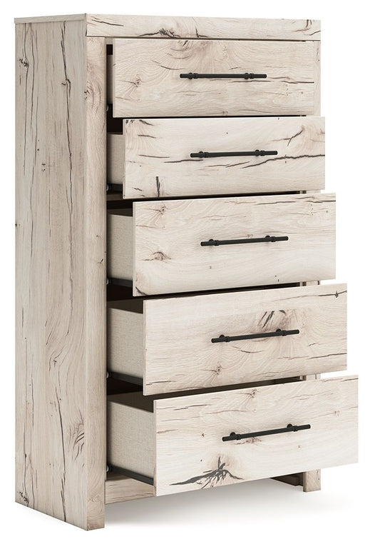 Lawroy - Five Drawer Chest - Light Natural Accent Chests by Benchcraft® - Walls Furniture & Mattress
