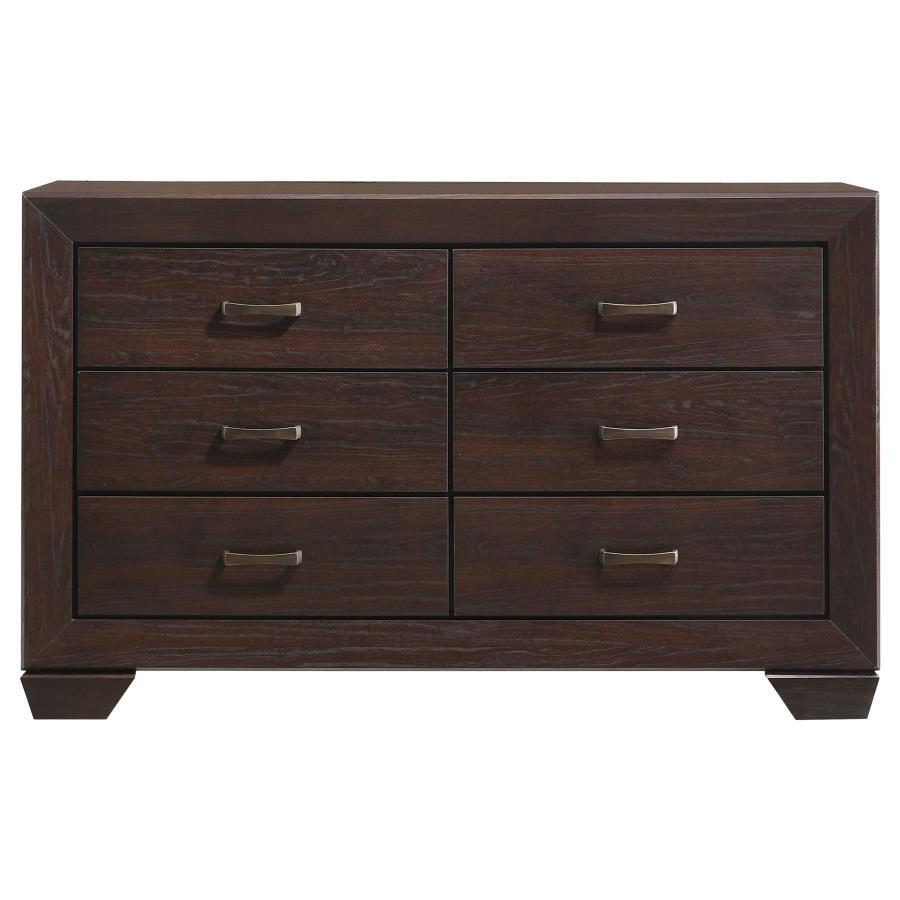 Kauffman - 6 - Drawer Dresser Dressers by CoasterEveryday - Walls Furniture & Mattress