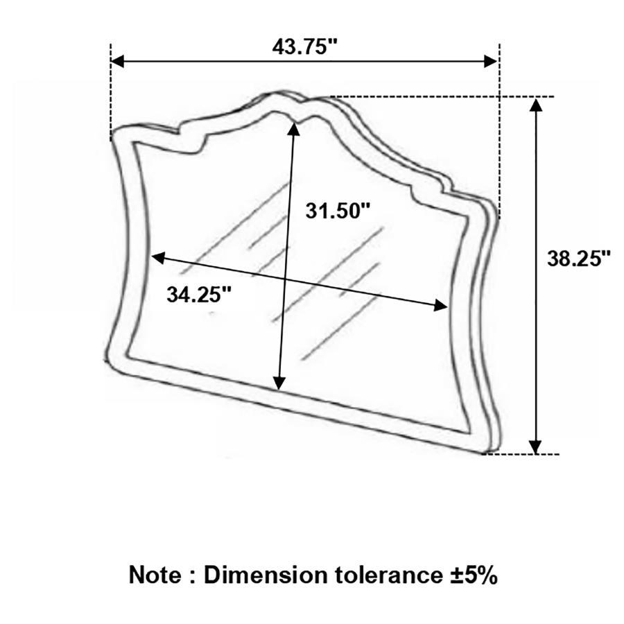 Antonella - Upholstered Dresser Mirror Bedroom Mirrors by CoasterElevations - Walls Furniture & Mattress