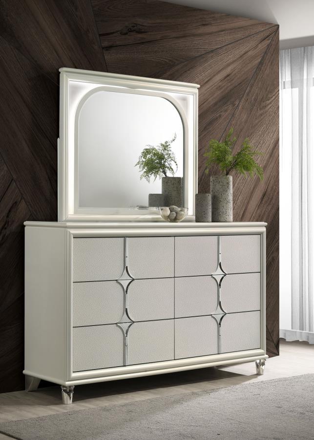 Olivia - 6 - Drawer Dresser Dressers by Coaster Fine Furniture - Walls Furniture & Mattress