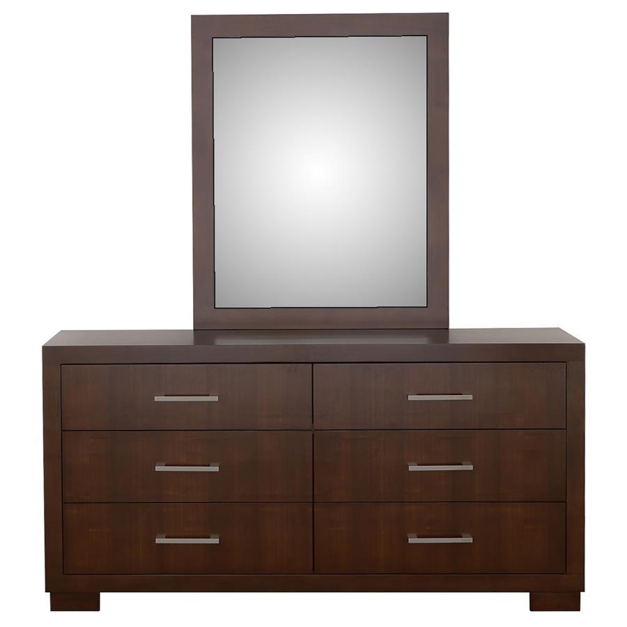 Jessica - 6 - Drawer Dresser With Mirror Dresser & Mirror by CoasterEssence - Walls Furniture & Mattress
