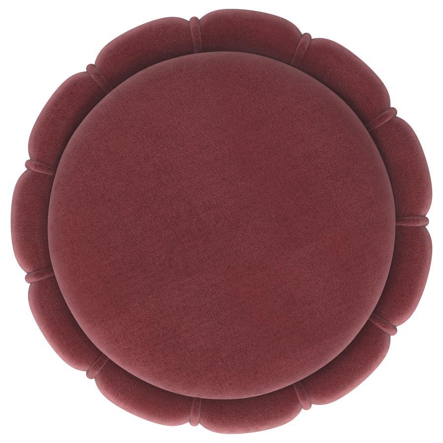 Sora - Round Upholstered Ottoman Upholstered Ottomans by Coaster Fine Furniture - Walls Furniture & Mattress