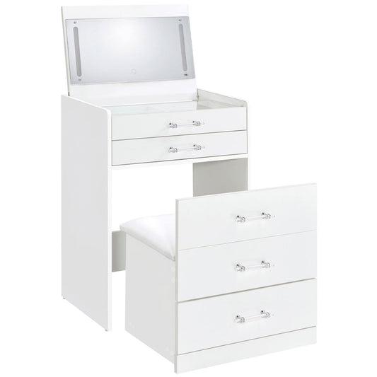 Danbury - 3 - Drawer Makeup Vanity & Stool Set Vanity Sets by Coaster Fine Furniture - Walls Furniture & Mattress