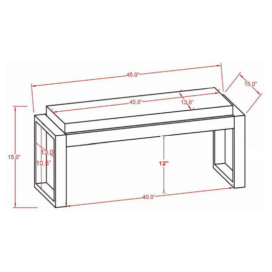 Aiden - Fabric Upholstered Accent Bench - Distressed White Upholstered Benches by CoasterEveryday - Walls Furniture & Mattress