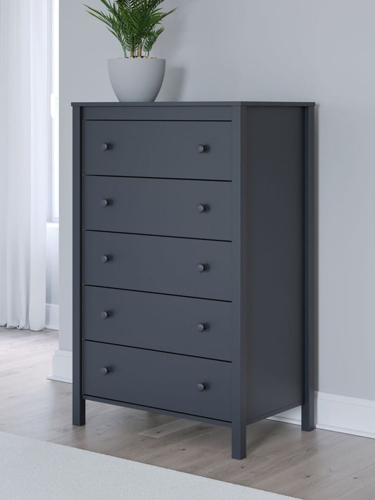Simmenfort - Five Drawer Chest - Navy Blue Accent Chests by Signature Design by Ashley® - Walls Furniture & Mattress