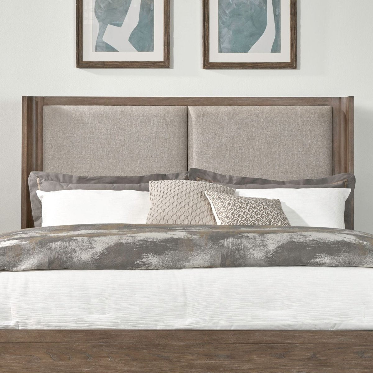 South Bend - Upholstered Shelter Headboard Upholstered Headboards by Liberty Furniture - Walls Furniture & Mattress