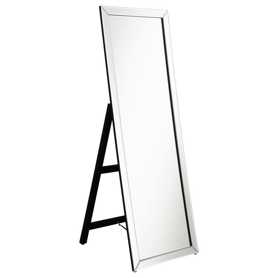 Soline - Framed Standing Floor Mirror - Silver Floor Mirrors by CoasterEveryday - Walls Furniture & Mattress