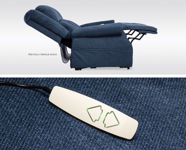 TRIO TENACITY Vance Blue Heavy Duty Performance Fabric Lift Chair