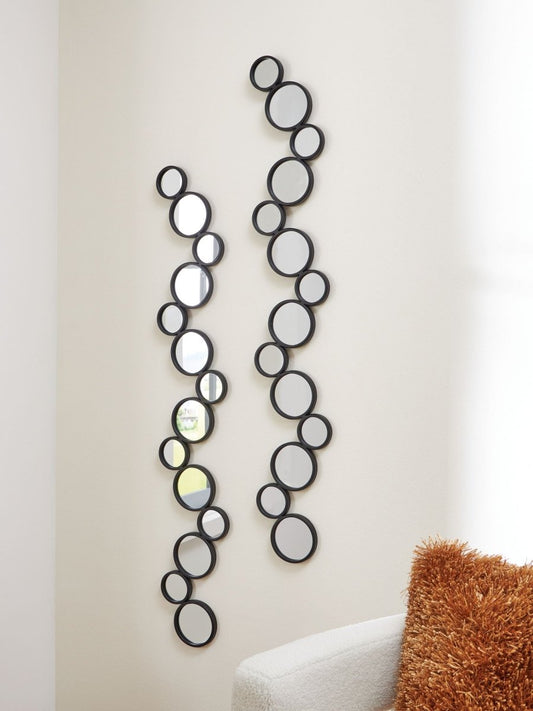 Vinler - Accent Mirror Set (Set of 2) - Black Accent Mirrors by Signature Design by Ashley® - Walls Furniture & Mattress