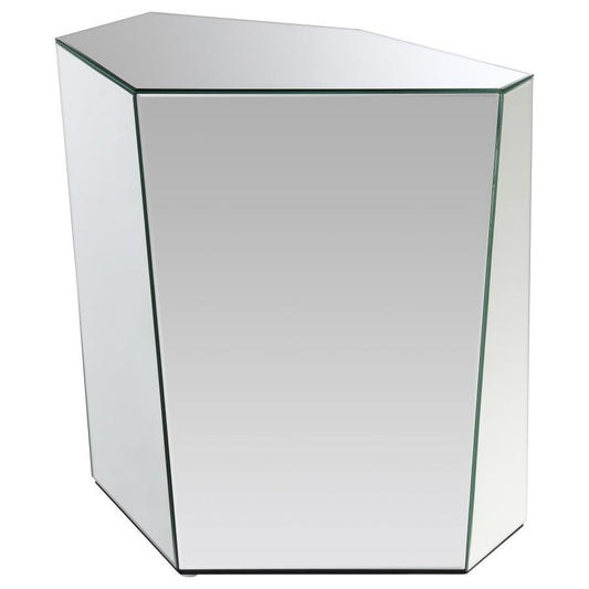 Capella - Mirrored Abstract Geometric End Table - Silver End Tables by Coaster Fine Furniture - Walls Furniture & Mattress