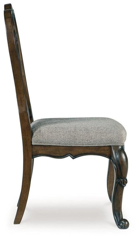 Maylee - Dining Upholstered Side Chair (Set of 2) - Dark Brown Chair Sets by Signature Design by Ashley® - Walls Furniture & Mattress