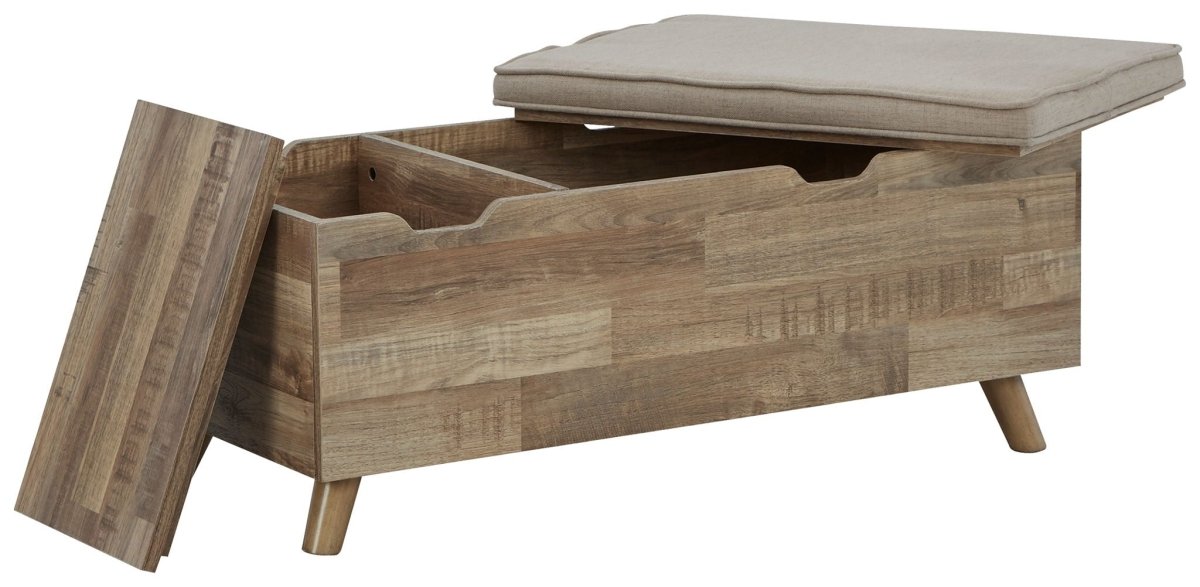 Gerdanet - Storage Bench - Beige Storage Benches by Signature Design by Ashley® - Walls Furniture & Mattress