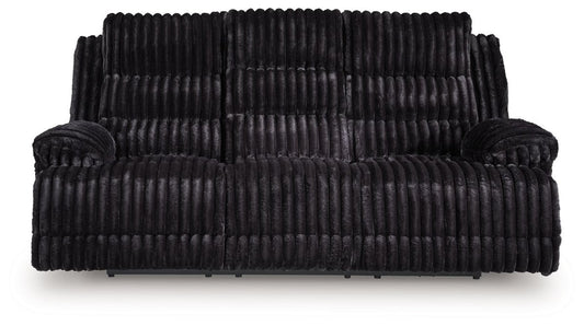 Rhine Falls - Reclining Power Sofa With Drop Down Table - Onyx Reclining Sofas by Signature Design by Ashley® - Walls Furniture & Mattress