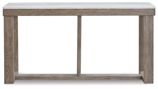 Loyaska - Sofa Table - Brown / Ivory Sofa Tables by Signature Design by Ashley® - Walls Furniture & Mattress