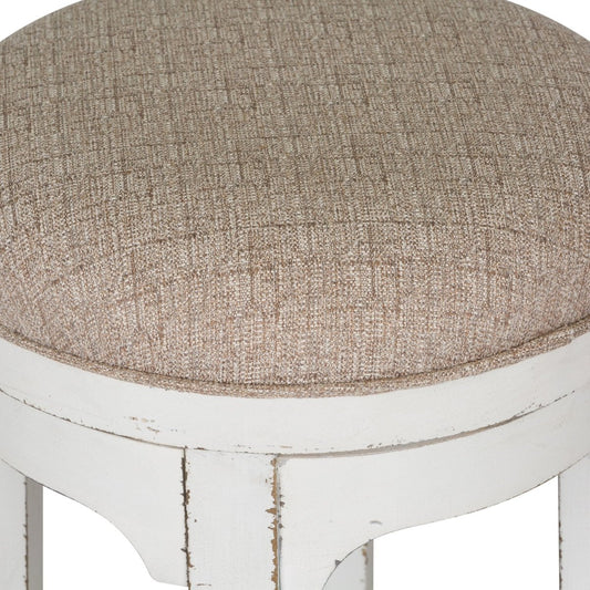 Magnolia Manor - Console Swivel Stool - White Counter Height (24" - 27") by Liberty Furniture - Walls Furniture & Mattress