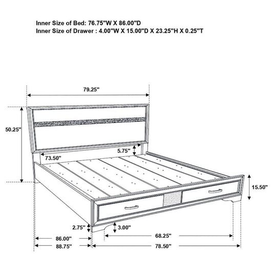 Miranda - Storage Wood Panel Bed Storage Beds by CoasterEveryday - Walls Furniture & Mattress