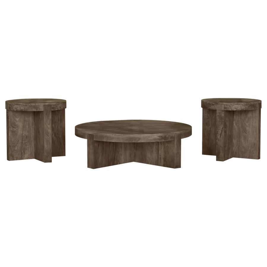 Kinkaid - Solid Wood Coffee And End Table Set Table Sets by Coaster Fine Furniture - Walls Furniture & Mattress
