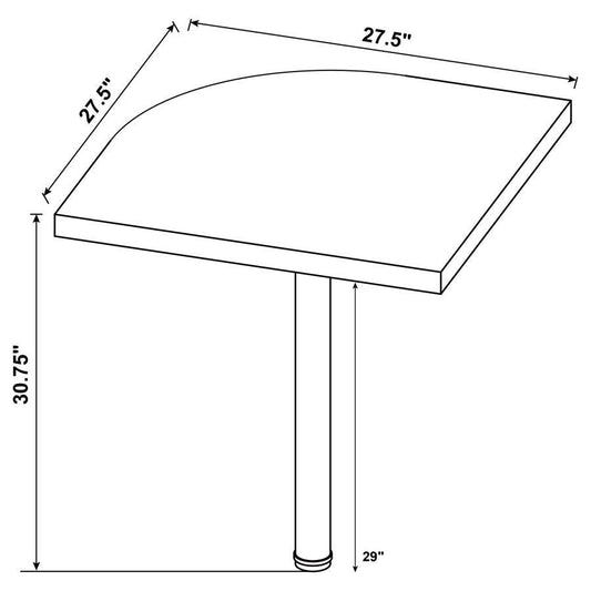 Skylar - Square Corner Table - Cappuccino Computer Desks by CoasterEveryday - Walls Furniture & Mattress
