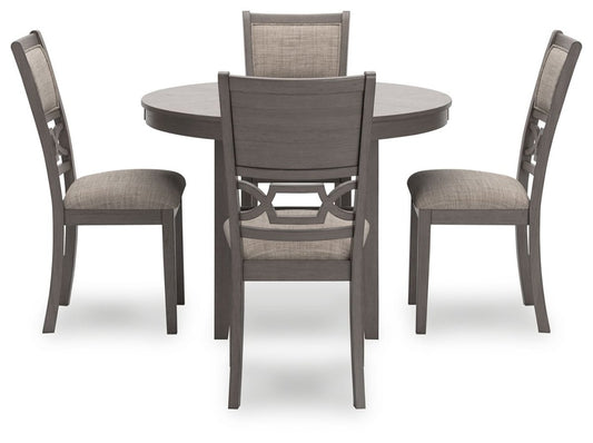 Wrenning - Dining Room Table Set (Set of 5) - Gray 5 Piece Dining Room Sets by Signature Design by Ashley® - Walls Furniture & Mattress