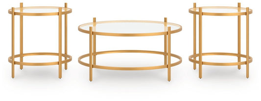 Pearlox - Gold - Occasional Table Set (Set of 3) Table Sets by Signature Design by Ashley® - Walls Furniture & Mattress
