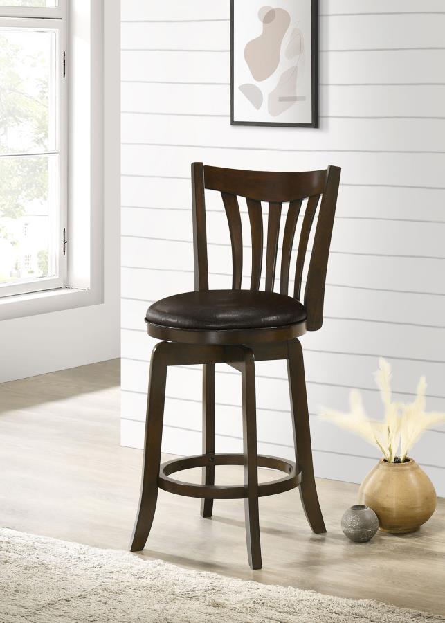 Lambert - Wood Height Swivel Bar Chair Counter Height (24" - 27") by Coaster Fine Furniture - Walls Furniture & Mattress