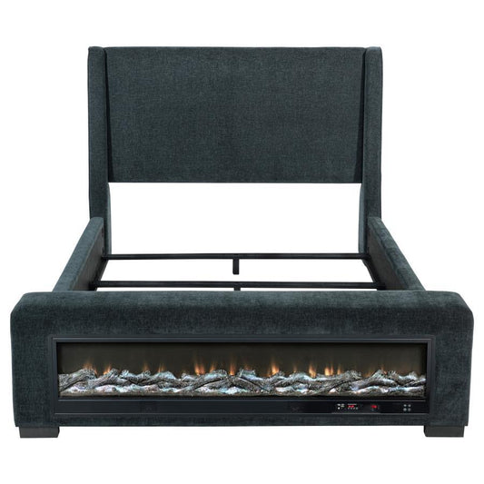 Preston - Upholstered Audio Flame Visualizer Bed Upholstered Beds by Coaster Fine Furniture - Walls Furniture & Mattress