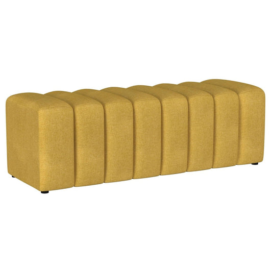Summer - Fabric Upholstered Tufted Accent Bench Upholstered Benches by Coaster Fine Furniture - Walls Furniture & Mattress