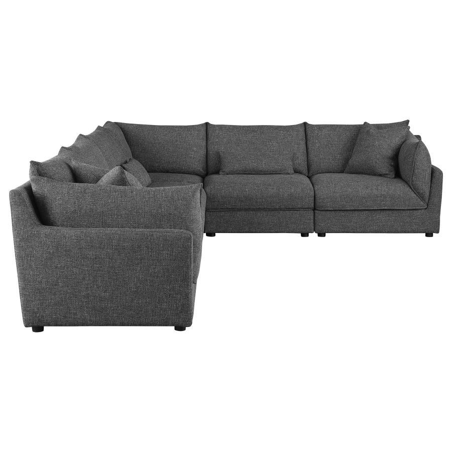 Sasha - Upholstered Modular Sectional Stationary Sectionals by Coaster Fine Furniture - Walls Furniture & Mattress